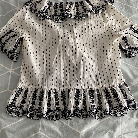 Zara trf collection eyelet top sz M - Picture 5 of 5